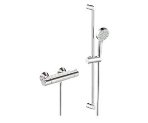 Hansa Basic - Conjunto de ducha con termostato, 3 chorros, cromo 55150131