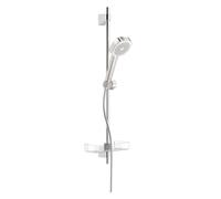 Hansa Basicjet - Conjunto de alcachofa ducha, 1 chorro, soporte, manguera y estante, cromo 44770111