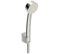 Hansa Basicjet - Conjunto de alcachofa ducha, 1 chorro, soporte y manguera, cromo 44681113