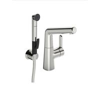 Hansa Designo - Grifo de lavabo con caño giratorio y ducha extraíble, cromo 51342201