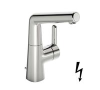 Hansa Designo - Grifo de lavabo, para calentadores de agua sin presión, con desagüe y caño giratorio, cromo 51211183