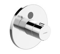 Hansa Electra - Grifo electrónico de ducha con termostato empotrado, con alimentación de red, cromo 80909001