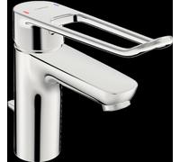 HANSA HANSAclinca mezclador de lavabo, proyección 114 mm, palanca 209 mm, con barra de tracción, cromo, 45012185