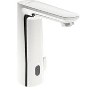 HANSA HANSAELECTRA Mezclador de seguridad para lavabo, con sensor, accionado por pilas, proyección 118m, cromo, 93102219