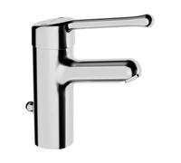 HANSA HANSAMEDIPRO protec mezclador de lavabo, con barra de tracción, palanca de mando larga, proyección 120 mm, cromo, 01612106