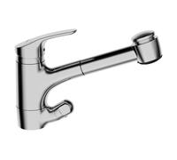 Hansa Mix - Grifo monomando de fregadero con ducha extraíble, cromo 01392183