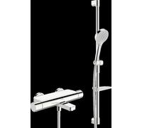 HANSA HANSAOPTIMA Mezclador de bañera y ducha, termostato, incl. juego de barra de ducha, cromo, 48372331