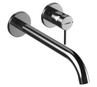Hansa HANSAPUBLIC: Grifo de lavabo mural de un solo mando, 30 cm