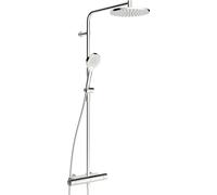 HANSA HANSAVIVA Mezclador de ducha tipo lluvia, Thermo Cool, MagShelf, con termostato, altura 1190mm, 65159201, Color: cromado
