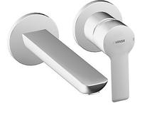 Hansa Ligna - Grifo empotrado de lavabo, montaje de 2 orificios, cromo 06402103