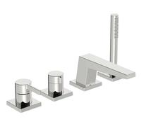 Hansa Loft - Grifo para borde de bañera de 4 orificios, cromo 57752483