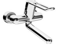 Hansa Medipro - Grifo monomando de pared para lavabo, cromo 02552205