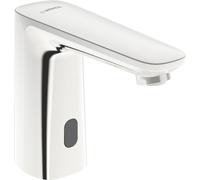 HANSA Mezclador de lavabo HANSAELECTRA, 3 V, Bluetooth, con sensor, proyección de 117 mm, agua fría y mezclada, cromo, 92012219