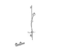 Hansa Micra - Conjunto de ducha con termostato, 3 chorros, cromo 48150171