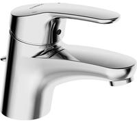 Hansa, mueble de lavabo de un solo grifo, modelo HANSAMIX 01102283, con juego de accesorios y tubo de desagüe flexible, cromado