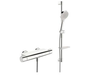 Hansa Optima - Conjunto de ducha con termostato, 3 chorros, cromo 481303310009