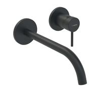 Hansa Public - Grifo de lavabo empotrado, 2 orificios, negro mate 5793217133