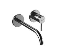 Hansa Public - Grifo empotrado de lavabo monomando 2 orificios, radio 225 mm, cromo 57932171