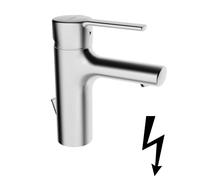 Hansa Ronda - Grifo monomando de lavabo, con desagüe, para calentadores de agua sin presión, cromo 03131173