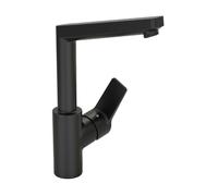 Hansa Twist - Grifo de lavabo con caño giratorio, negro mate 0955220333