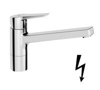 Hansa Twist - Grifo monomando de fregadero, para calentadores de agua sin presión, cromo 09121183