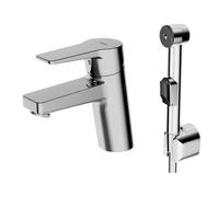Hansa Twist - Grifo monomando de lavabo con teleducha, cromo 09302203