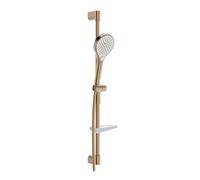 Hansa Viva - Conjunto de cabezal de ducha, barra y manguera, 3 chorros, bronce cepillado 4416021081