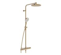 Hansa Viva - Conjunto de ducha con termostato, diámetro de 25 cm, 3 chorros, bronce cepillado 6515920181