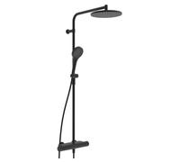 Hansa Viva - Conjunto ducha con termostato, diámetro 25 cm, 3 chorros, negro mate 6515920133