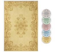 HANSE Home Alfombra de diseño Oriental MASKAT Used Look Vintage Organizador Patrón para Salón Dormitorio Cocina Pasillo Oficina Antideslizante, Color: Oro, Tamaño: 160 x 230 cm