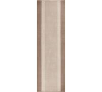 Hanse Home: Alfombra de pelo corto, banda decorativa, borde, color liso, fácil de limpiar, color beige - 80x300 cm