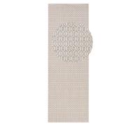 Hanse Home: Alfombra para interior y exterior, diseño Coin, reversible, resistente a la intemperie, robusta, color beige - 80x200 cm