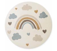 Hanse Home, alfombra para niños Skyla, alfombra de juegos, arcoíris, para habitación infantil, color crema - diámetro 160 cm