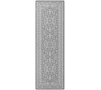Hanse Home: Alfombra reversible para interiores y exteriores, resistente a la intemperie, robusta, modelo Kona, diseño blanco y - 80x250 cm