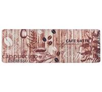 Hanse Home: Alfombrilla para cocina, diseño "Delicious Coffee", antideslizante, fácil de limpiar, color marrón, 67x180 cm
