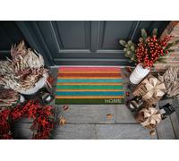 Hanse Home: Alfombrilla para pies con diseño de rayas coloridas, ideal para atrapar la suciedad, fácil de limpiar - 45x75 cm