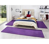 HANSE Home Cuna 3 Piezas Uni Colores Fancy, Polipropileno, Lila, 67 x 250 x 0.7 cm