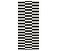 HANSE Home Design Terciopelo Alfombra Pelo Corto Panel, Polipropileno, Negro/Crema, 80 x 200 x 0.9 cm