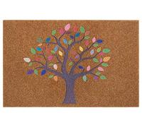 Hanse Home Felpudo en Aspecto de Coco con Suelo Antideslizante de PVC, Felpudo atrapa la Suciedad, Felpudo para Entrada y Entrada, para Interior y Exterior, marrón, Varios diseños, 45 x 70 cm, árbol