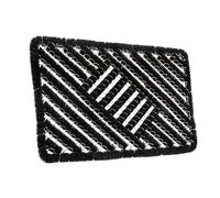 Hanse Home Grid Brushes Felpudo de Coco y Goma, 40 x 60 cm, Antideslizante, para Interior y Exterior, Felpudo con cepillos de Coco, Resistente a la Intemperie, para Exteriores, Color Negro