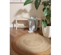 Hanse Home Jutta Alfombra de Yute Natural para salón, Redonda de 100% Yute, Tejida a Mano, Resistente y fácil de Limpiar, Moderna, Bohemia, de Fibra Natural, Color Marfil Dorado, diámetro de 160 cm