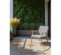Hanse Home Northrugs Bowen Alfombra Redonda Moderna para Interior y Exterior, Tejido Plano Moderno, Alfombra Reversible con diseño de Arco, Öko-Tex Resistente a la Intemperie y a los Rayos UV, para