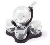 Hanseküche Juego de decantador de whisky de 900 ml con 4 vasos de whisky, elegante juego de decantador de whisky para hombres, idea de regalo para cumpleaños, día del padre o Navidad