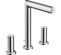 Hansgohe AXOR Uno Mezclador de lavabo de 3 orificios 200 con tirador y juego de desagüe, proyección 183 mm, 45133000, Color: cromado
