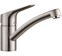 Hansgrohe 13860800 - Grifo monomando de fregadero de cocina mysport S con caño orientable 360 °, acero cepillado