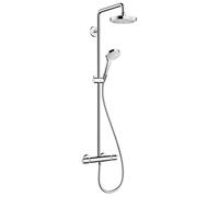 Hansgrohe 27254400 Croma Select S 180 columna de ducha, 4 tipos de chorro, ahorro de agua, blanco/cromo