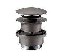 hansgrohe 50100340 - Desagüe desplegable para lavabo y bidé, color negro cepillado cromado