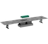 Hansgrohe uBox universal - Kit completo de canaleta de ducha lineal 1200, para instalación estándar, acero inoxidable 56027180
