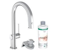 hansgrohe 76800000 Aqittura M91 210, boquilla de extracción, 1jet, sBox, Starter Set FilterSystem, cromo, altura del caño 210 mm