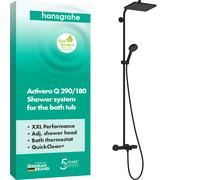 Hansgrohe Activera Q conjunto de ducha a pared con termostato con rociador con efecto lluvia negro 28753670